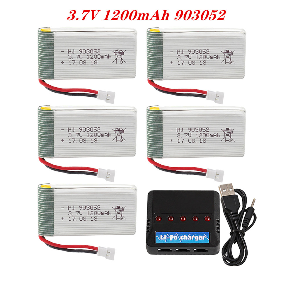 Drone Battery Charger - 3.7V 1200Mah 903052 Lipo Batterijlader Set