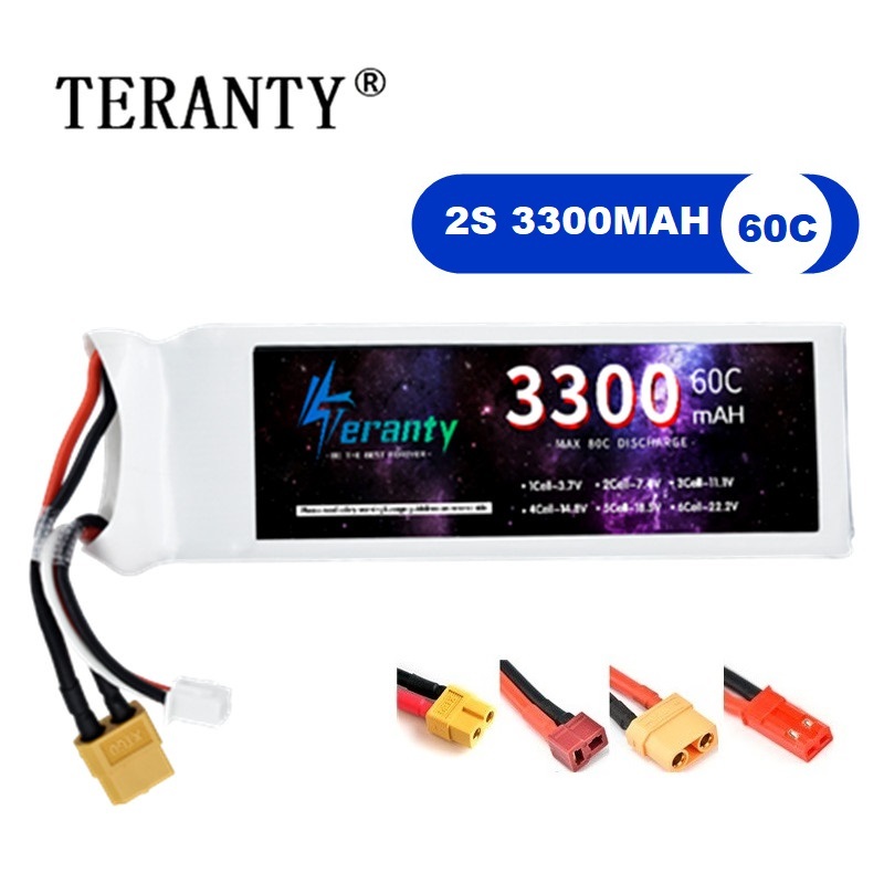 Drone Battery Adapter - 2S 7.4V LiPo Batterij 3300mAh 60C