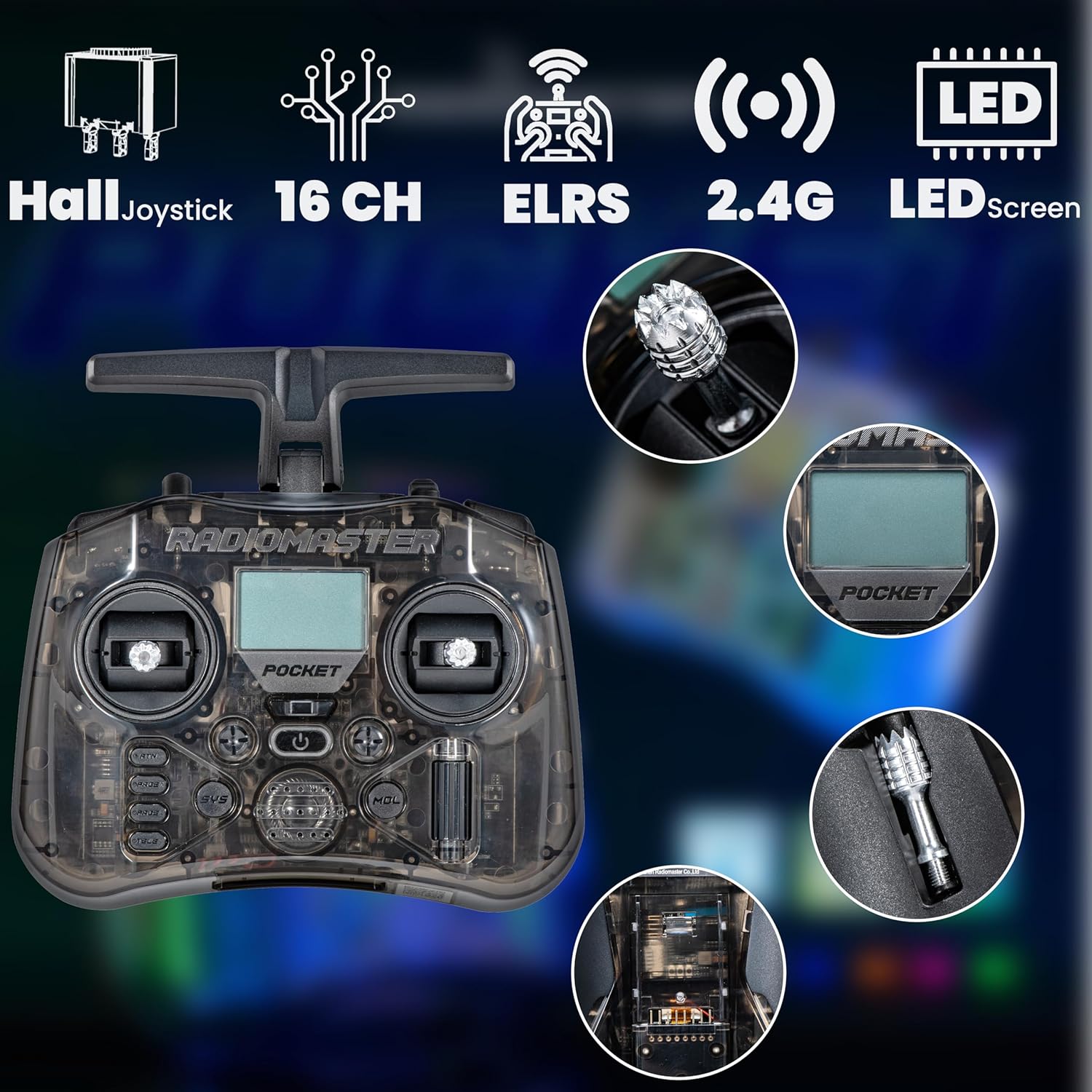 RadioMaster POCKET P16 2.4G Ra - Drone Control Stick recensie en prijs