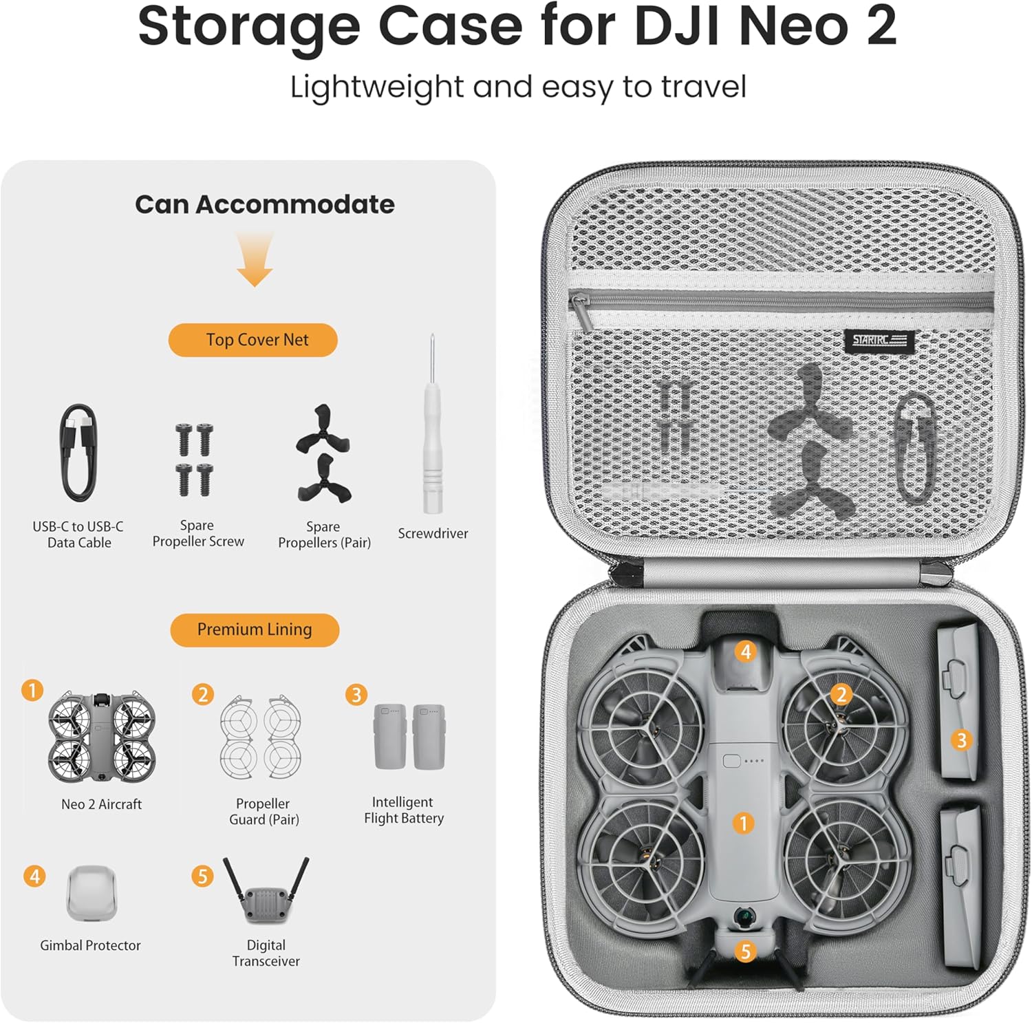 STARTRC Neo 2 draagbare PU-sch - Drone Carrying Case recensie en prijs