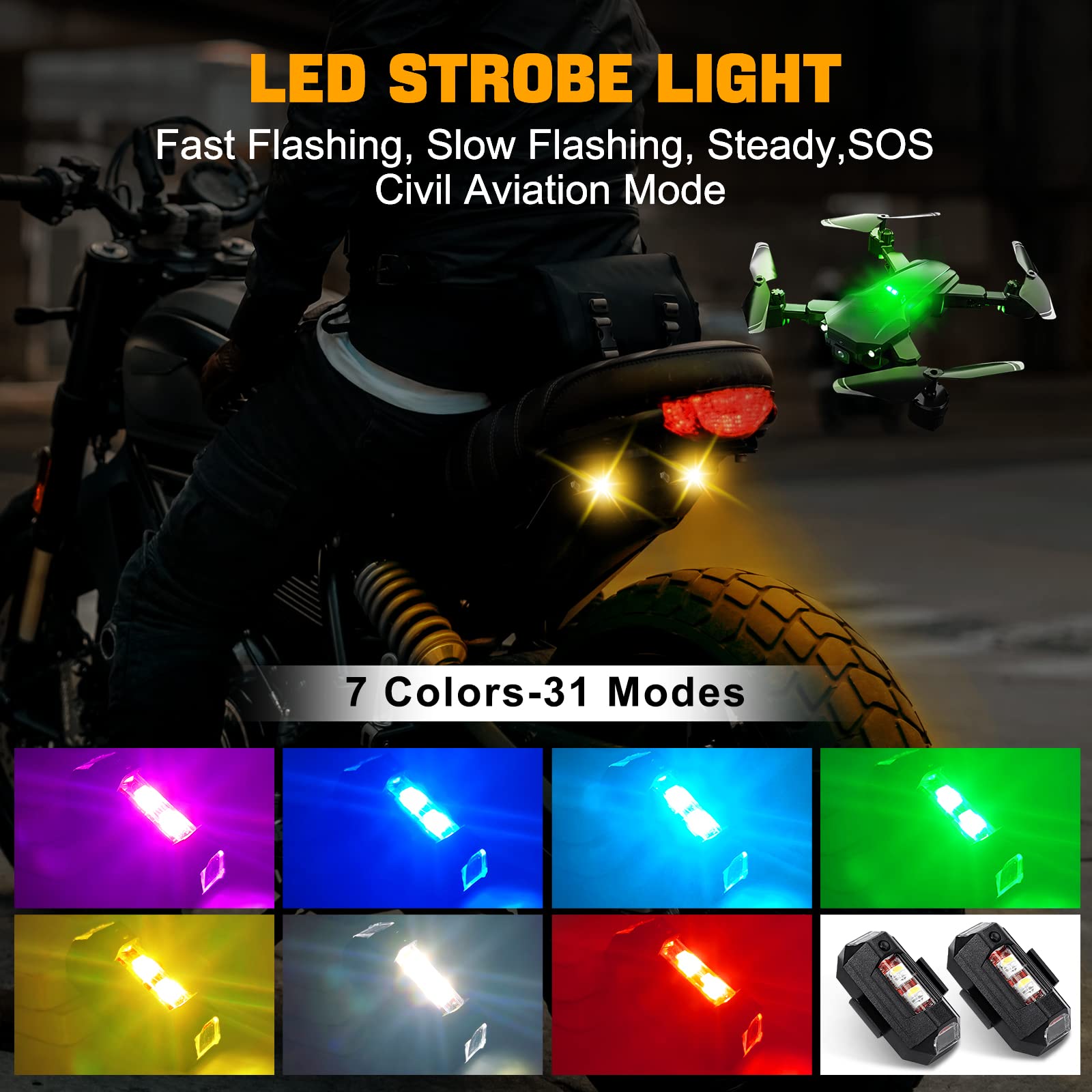 Motorverlichting Drone Strobos - Drone Strobe Light recensie en prijs