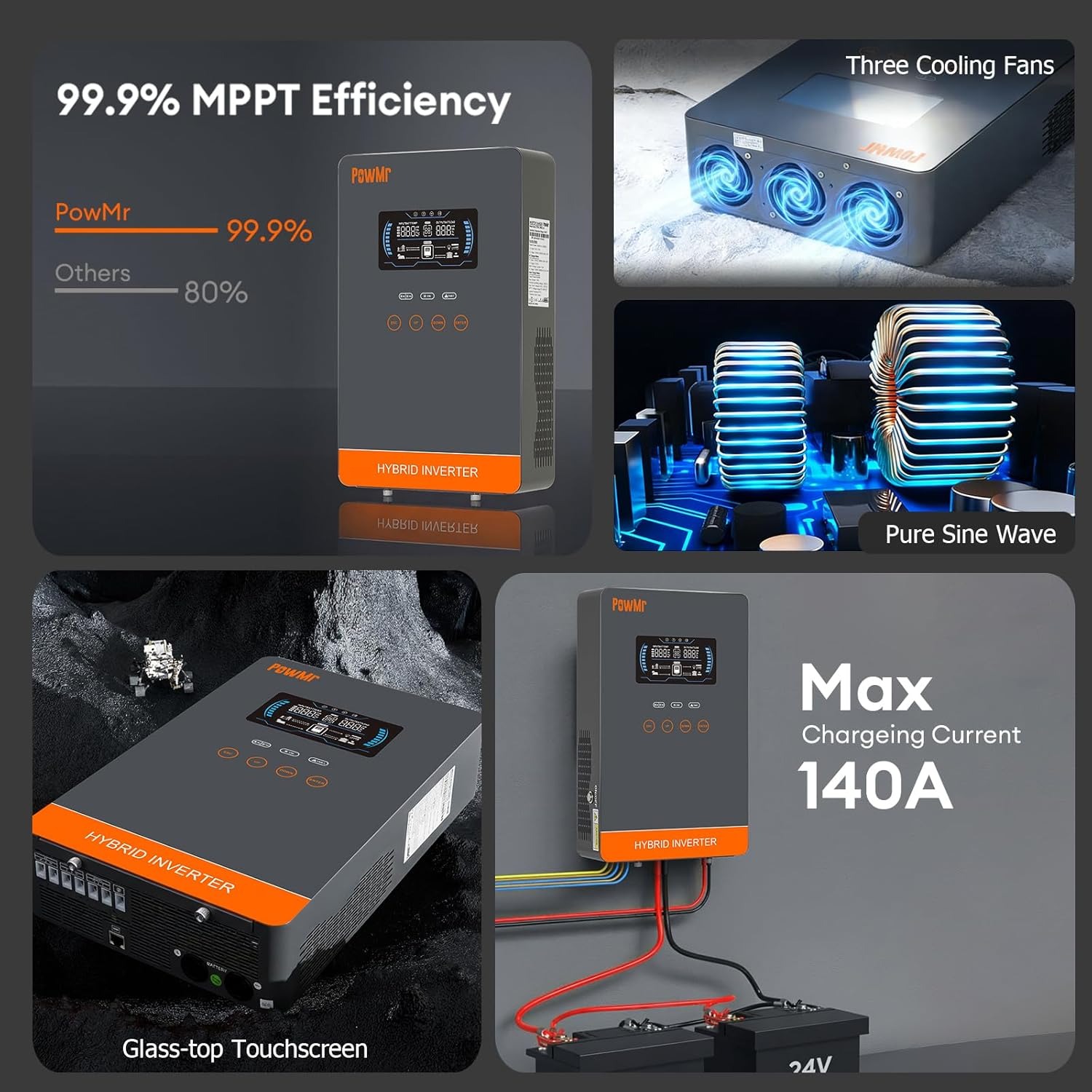PowMr USA 4000W 24V Hybride So - Drone Solar Charger recensie en prijs