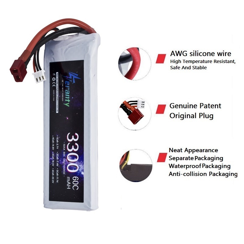 2S 7.4V LiPo Batterij 3300mAh  - Drone Battery Adapter recensie en prijs