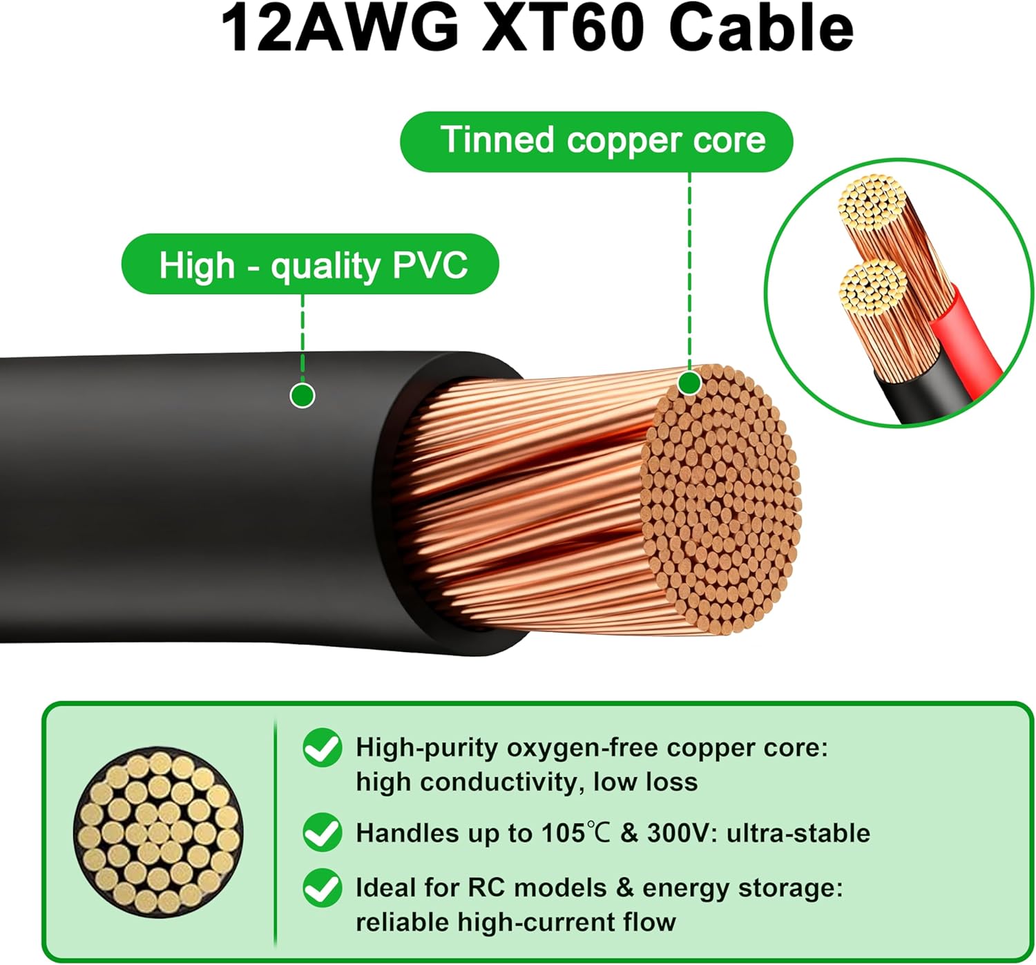 JMUYTOP 3FT 12AWG XT60 Paneelm - Drone Battery Adapter recensie en prijs